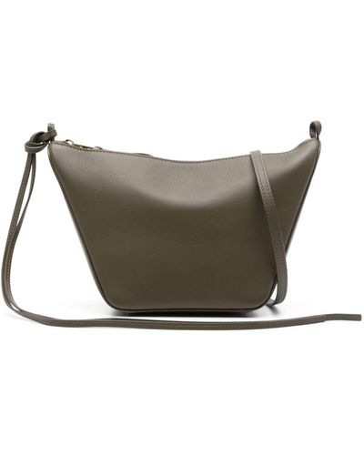 Loewe Mini Hammock Hobo Leather Shoulder Bag - Grey