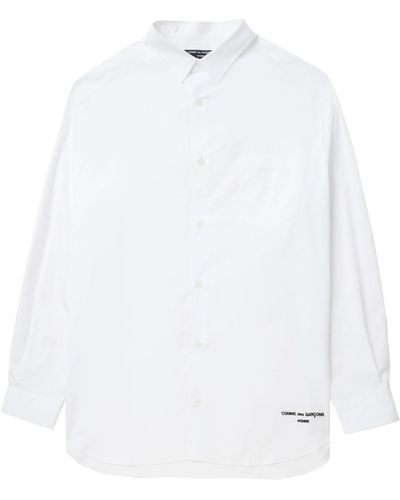 Comme des Garçons Logo-embroidered Shirt - White