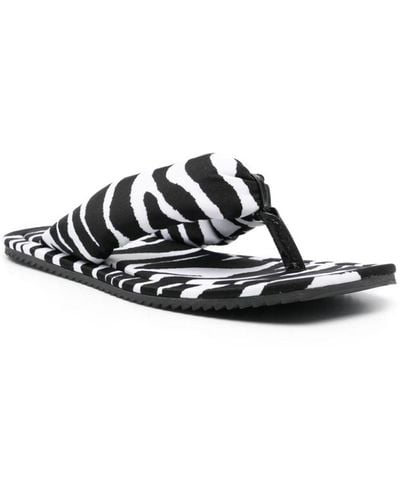 Indie zebra-print thong sandals