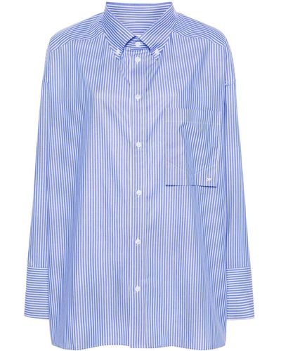 DARKPARK Nathalie Striped Cotton Shirt - Blue