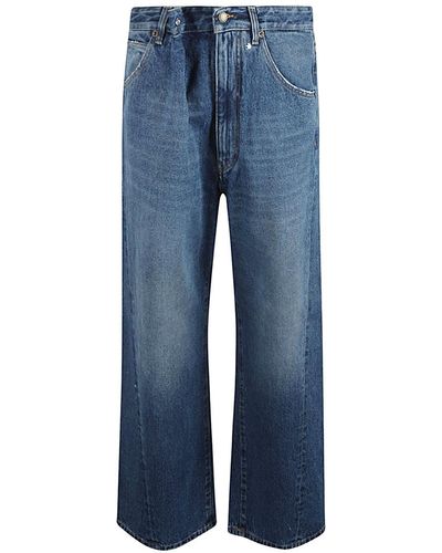 DARKPARK Asymmetric Wide-leg Jeans - Blue