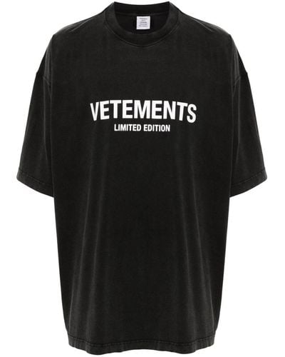 Vetements Cotton T-shirt - Black