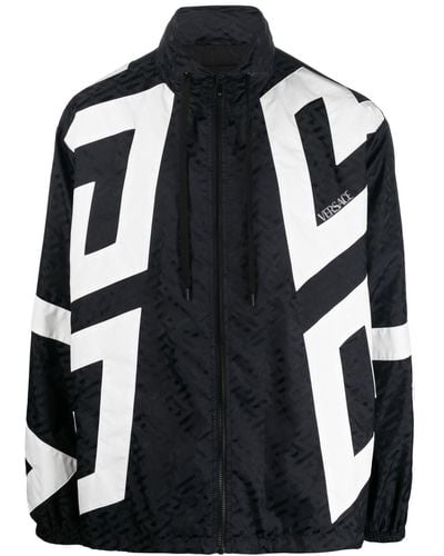 Versace Jacket With Logo - Black