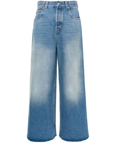 Gucci Organic Cotton Flared Denim Jeans - Blue