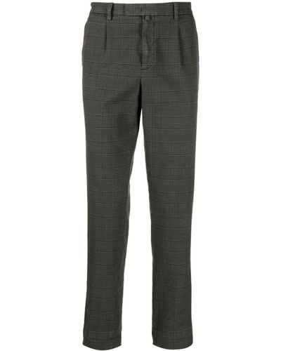 Briglia 1949 Check-pattern Tapered Trousers - Grey
