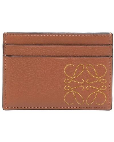 Loewe Leather Credit Card Holder - Brown