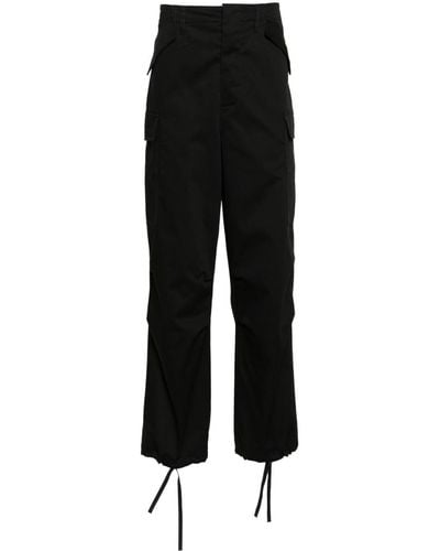 MSGM Cotton Cargo Trousers - Black