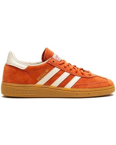 adidas Handball Spezial Brand-stripe Suede Sneakers - Orange