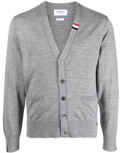 Thom Browne Button-up Cardigan - Gray