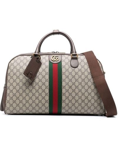 Gucci Savoy Large gg Supreme Holdall Bag - Unisex - Canvas/calf Leather - Brown