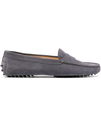 Tod's Gommino Suede Driving Shoes - Gray