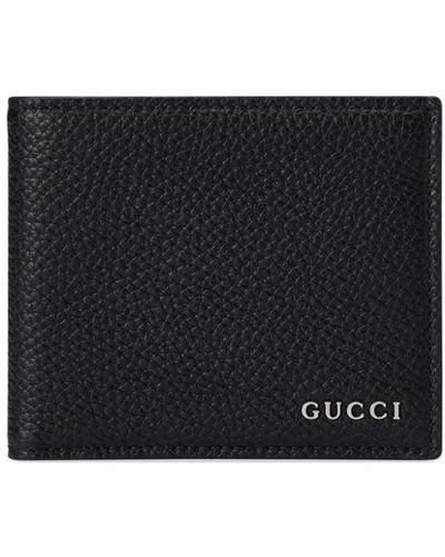 Gucci Portafoglio bi-fold con logo - Nero