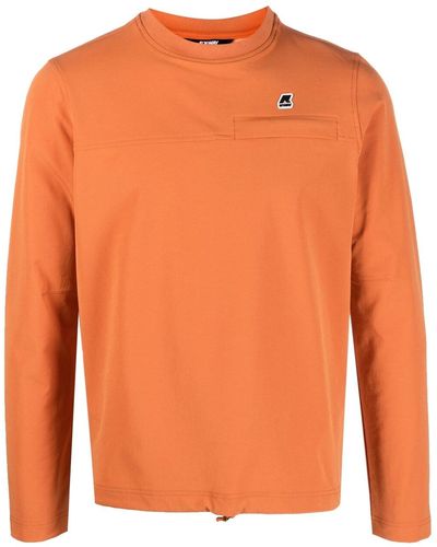 K-Way Logo Crewneck Sweatshirt - Orange