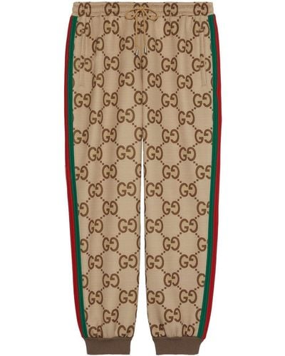Gucci Jumbo GG-print Track Pants - Natural