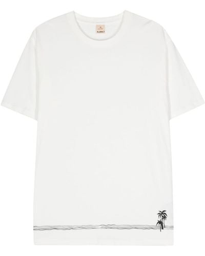 Peuterey Lapoint Palm Reg Cotton T-shirt - White