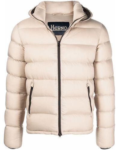 Herno Padded Quilted Coat - Natural