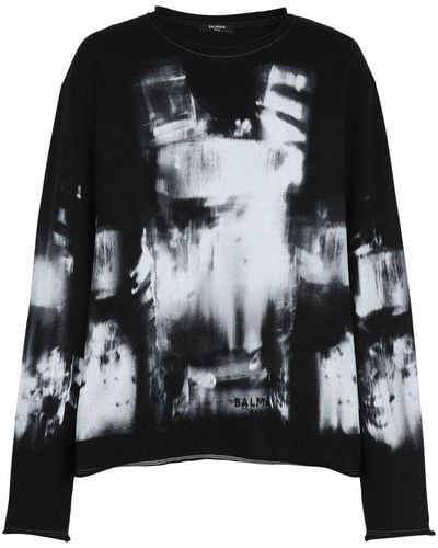 Balmain X-ray Print Sweatshirt - Black