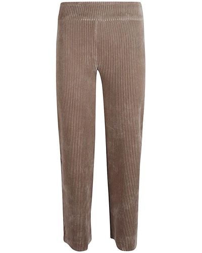 Avenue Montaigne Corduroy Cropped Trousers - Brown