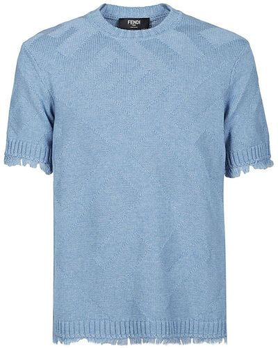 Fendi Logo T-shirt - Blue
