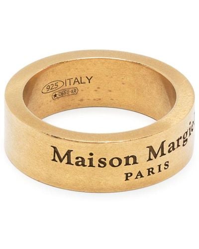 Maison Margiela Logo Engraved Ring - Metallic