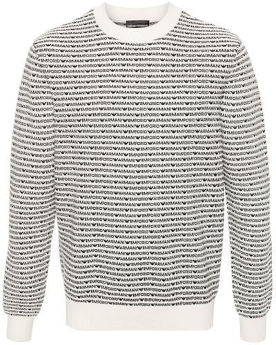Emporio Armani Allover Logo Wool Sweater - Grey