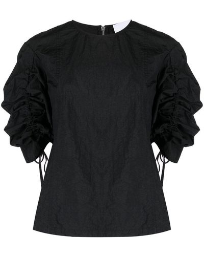 Erika Cavallini Semi Couture Blusa in cotone - Nero