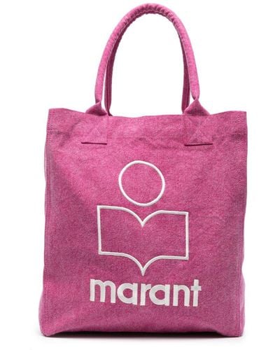 Isabel Marant Yenki Embroidered-logo Tote Bag - Pink