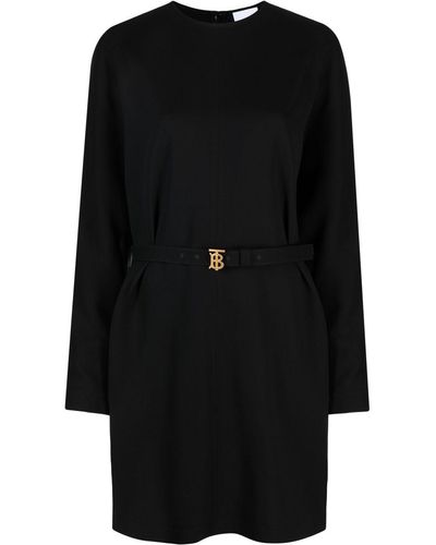 Burberry Tb Silk Dress - Black