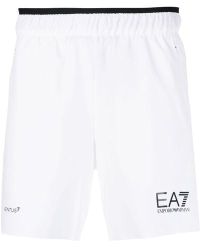 EA7 Logo Shorts - White