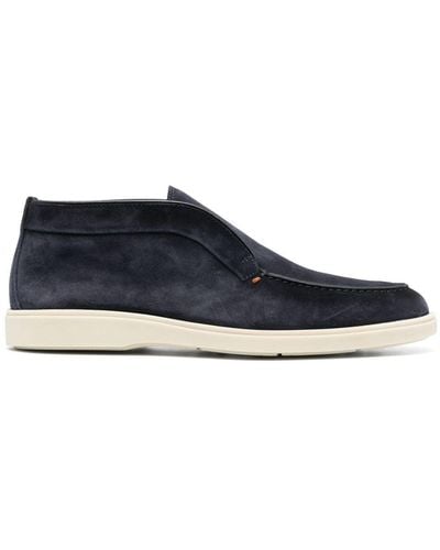Santoni Leather Boot - Blue