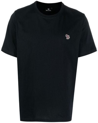 PS by Paul Smith Zebra Logo-patch T-shirt - Black