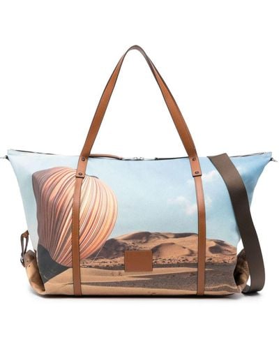 Paul Smith Bag With Landscape Print - Blue