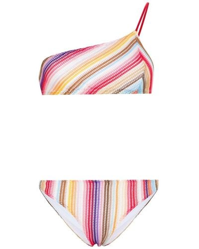 MISSONI BEACHWEAR One-Shoulder Bikini Set - Pink