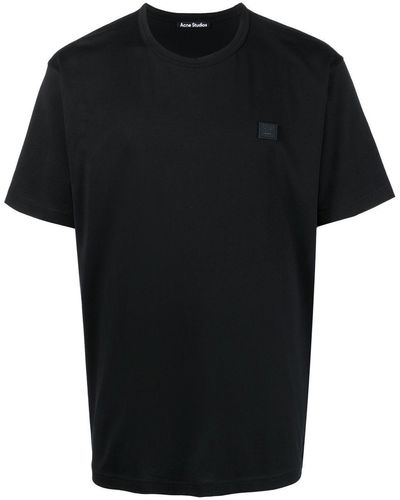 Acne Studios Logo Cotton T-shirt - Black