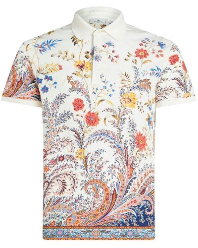 Etro Floral Polo Shirt - White