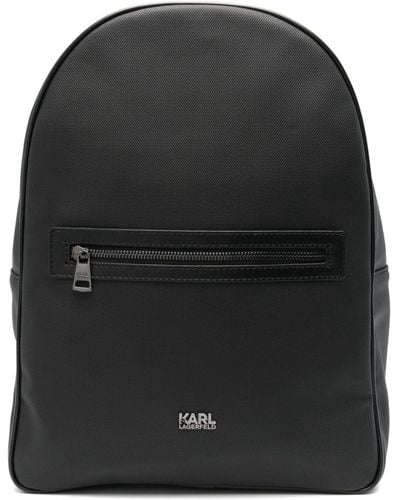 Karl Lagerfeld Logo-plaque Backpack - Black