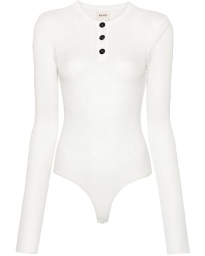 Khaite Janelle Cotton Bodysuit - White