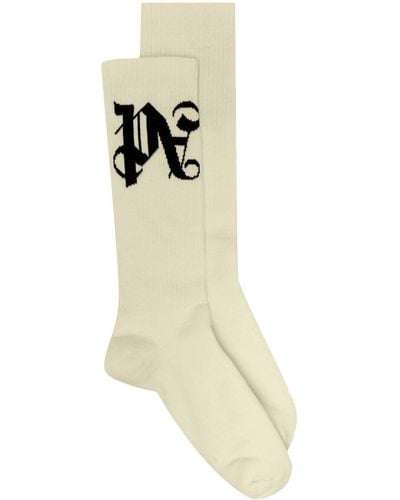 Palm Angels Socks With Logo - White