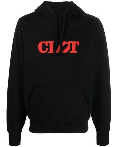 Clot Logo-print Cotton Hoodie - Black