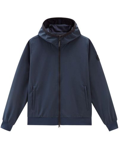 Woolrich Jacket With Zip - Blue