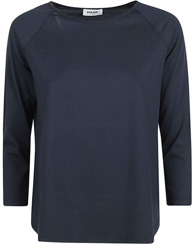 Base London Cotton Crewneck Sweater - Blue
