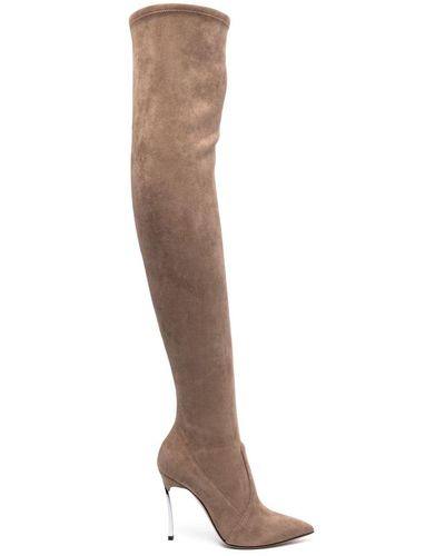 Casadei Blade Over-the-knee Boots - White