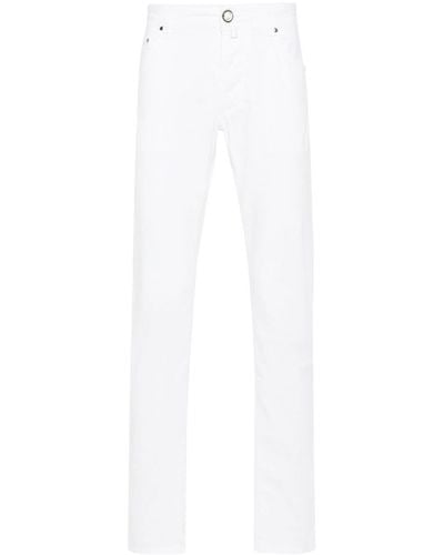 Jacob Cohen Twill Stretch-cotton Trousers - White