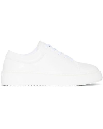Ganni Sneaker Bassa In Ecopelle - Bianco