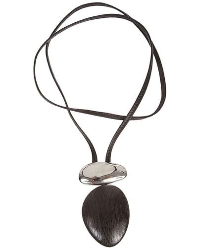 Monies Anniversary Pendant Necklace - Black