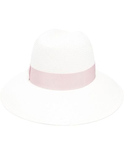 Borsalino Claudette Straw Panama Hat - Pink
