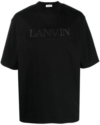 Lanvin Logo Cotton T-Shirt - Black