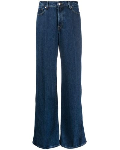 7 For All Mankind Wide Leg Denim Jeans - Blue