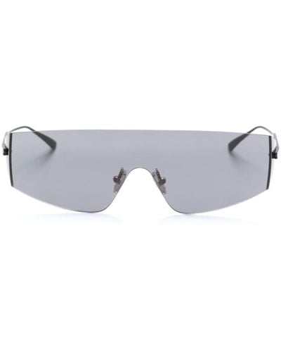 Bottega Veneta Futuristic Shield Sunglasses - Grey