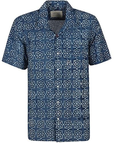 Kardo Checked Cotton Shirt - Blue